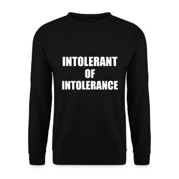 Intolerant Of Intolerance - Unisex Pullover - Schwarz - Vorne - Alina (178cm) & Michal (187cm)