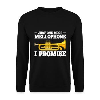 Mellophon Spieler | Musik Marschmusik Geschenkidee - Unisex Pullover - Schwarz - Vorne - Alina (178cm) & Michal (187cm)