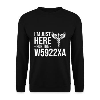 Medizinischer Kodierer - Unisex Pullover - Schwarz - Vorne - Alina (178cm) & Michal (187cm)