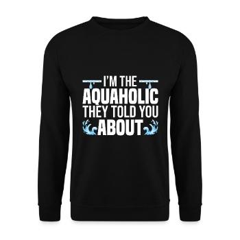 Wassergymnastik Geschenke | Water Aerobics Sport - Unisex Pullover - Schwarz - Vorne - Alina (178cm) & Michal (187cm)