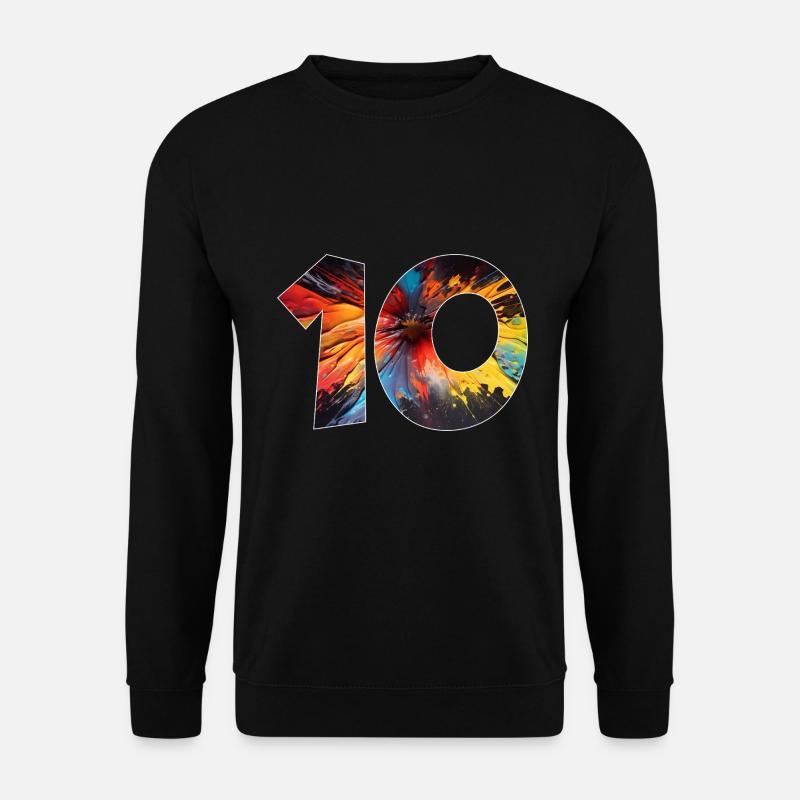NUMMER 10 JAHRE 10. GEBURTSTAG - Unisex Pullover - Schwarz