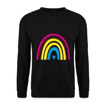 LGBT Pan Rainbow Equality Pansexual - Unisex Sweatshirt - black - Front - Alina (178cm) & Michal (187cm)