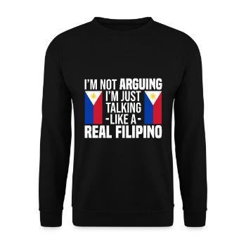Philippinen - Unisex Pullover - Schwarz - Vorne - Alina (178cm) & Michal (187cm)