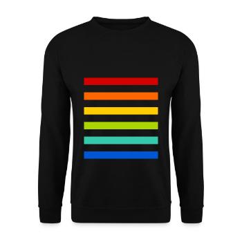 Rainbow Stripes - Unisex Sweatshirt - black - Front - Alina (178cm) & Michal (187cm)