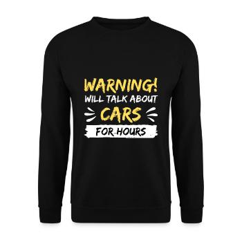 voitures voiture tuning parler idée cadeau disant - Sweat-shirt Unisexe - noir - Devant - Alina (178cm) & Michal (187cm)