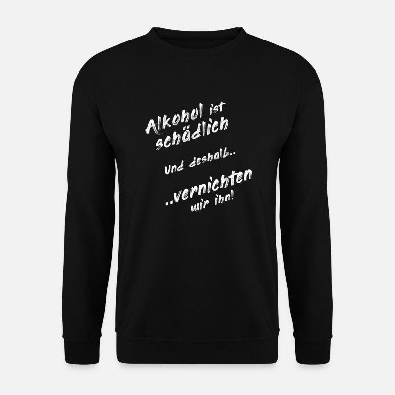 Alkohol - Unisex Pullover - Schwarz