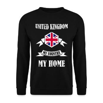 Angleterre Royaume-Uni Royaume-Uni cadeau - Sweat-shirt Unisexe - noir - Devant - Alina (178cm) & Michal (187cm)
