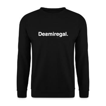 Desmiregal mir doch egal marke witziger spruch - Unisex Pullover - Schwarz - Vorne - Alina (178cm) & Michal (187cm)