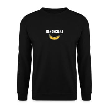 Bananciaga Banana Banana Fruit Gift En bonne santé - Sweat-shirt Unisexe - noir - Devant - Alina (178cm) & Michal (187cm)