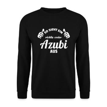 Cool trainee from training Apprentice examination car - Unisex Sweatshirt - black - Front - Alina (178cm) & Michal (187cm)