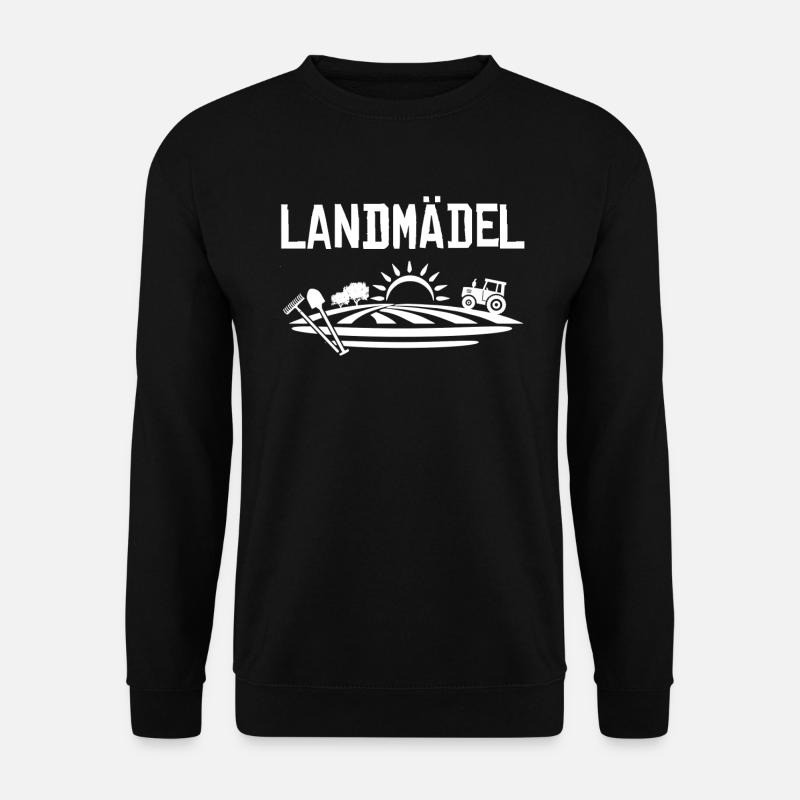 Landmädel Mädchen Traktor Geschenk Landwirt Bauer - Unisex Pullover - Schwarz