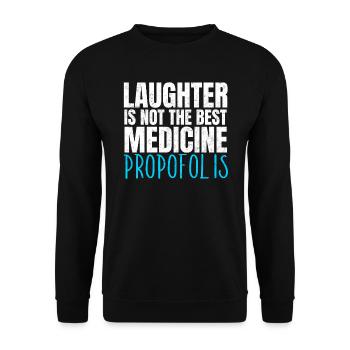 Propofol Anästhesie Arzt Narkose CRNA Anästhesist - Unisex Pullover - Schwarz - Vorne - Alina (178cm) & Michal (187cm)