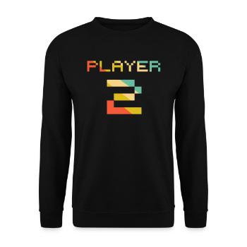 Player 1 Player 2 Gamer Couple Gamer Partner Look - Unisex Sweatshirt - black - Front - Alina (178cm) & Michal (187cm)