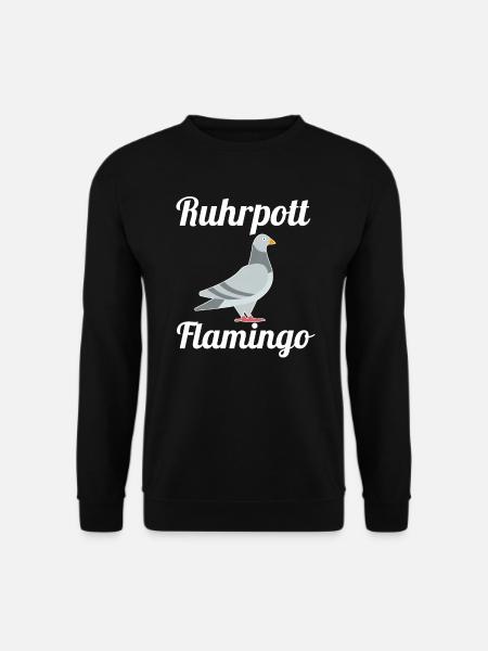 Ruhrpott Flamingo Taube Vogel Ruhrgebiet Humor - Unisex Pullover - Schwarz