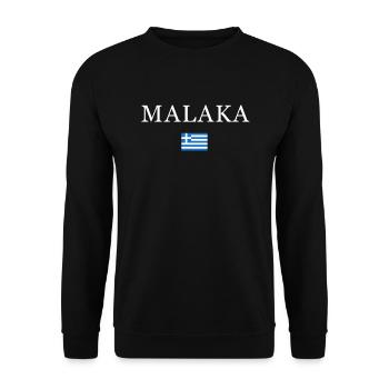 Malaka Grèce Grec Grec Grec fier - Sweat-shirt Unisexe - noir - Devant - Alina (178cm) & Michal (187cm)