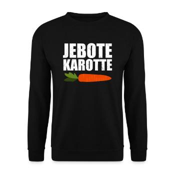 Jebote Karotte Jugo Balkan Kroatien Jugoslawien - Unisex Pullover - Schwarz - Vorne - Alina (178cm) & Michal (187cm)