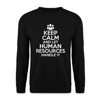 Human Resources HR Specialist Personalabteilung - Unisex Pullover - Schwarz - Vorne - Alina (178cm) & Michal (187cm)