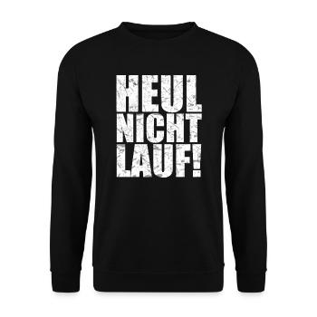 Ne cours pas marathon coureurs entraînement sportif - Sweat-shirt Unisexe - noir - Devant - Alina (178cm) & Michal (187cm)