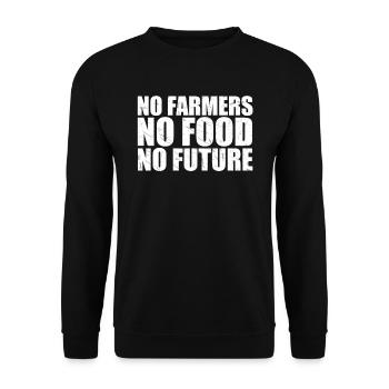 Agriculture agriculture Manifestation Manifestation Paysan - Sweat-shirt Unisexe - noir - Devant - Alina (178cm) & Michal (187cm)