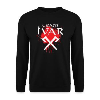Team Ivar Viking Series Viking Valhalla Ragnar - Unisex Sweatshirt - black - Front - Alina (178cm) & Michal (187cm)