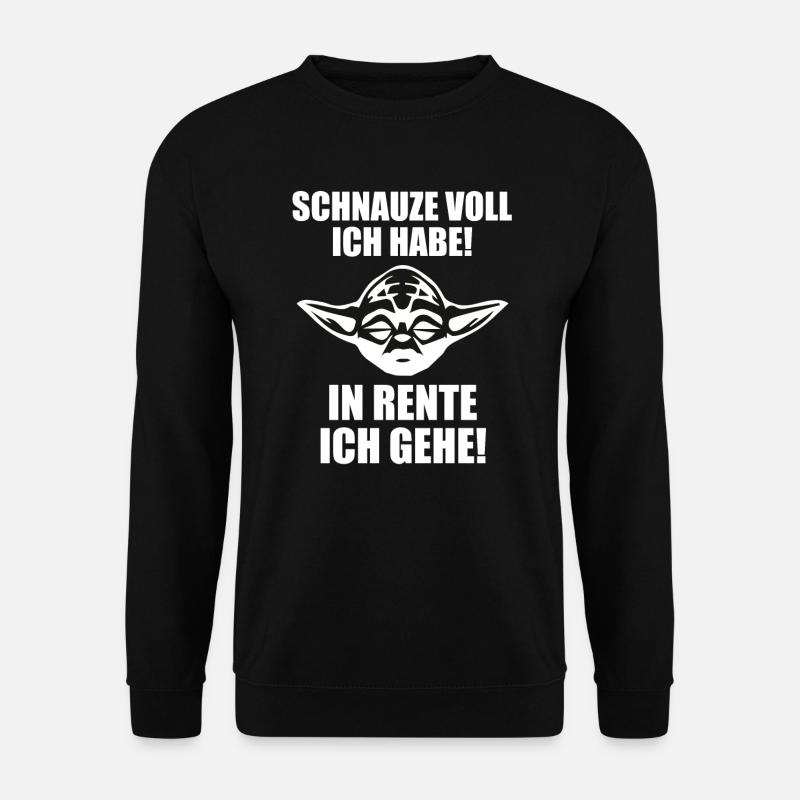 Schnauze voll ich habe Rente Renter Ruhestand - Unisex Pullover - Schwarz