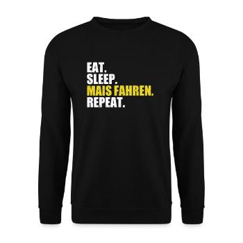 Eat sleep corn drive repeat corn transportation corn - Unisex Sweatshirt - black - Front - Alina (178cm) & Michal (187cm)