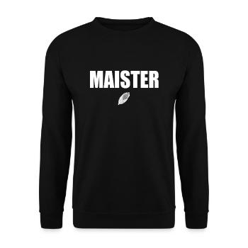 Maister Maisernte Mais fahren Maishäcksler Bauer - Unisex Pullover - Schwarz - Vorne - Alina (178cm) & Michal (187cm)