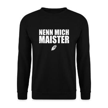 Maister Maisernte Mais fahren Maishäcksler Bauer - Unisex Pullover - Schwarz - Vorne - Alina (178cm) & Michal (187cm)