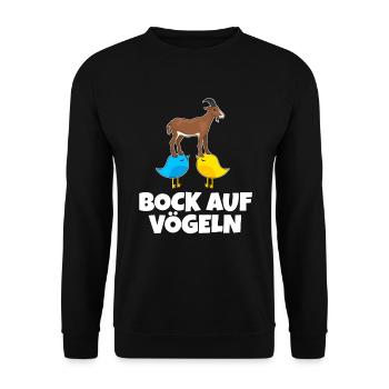 Bock on birds sex pickup dirty nasty single - Unisex Sweatshirt - black - Front - Alina (178cm) & Michal (187cm)