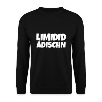 Limidid Ädischn Oberfranken Dialekt Fränkisch witz - Unisex Pullover - Schwarz - Vorne - Alina (178cm) & Michal (187cm)