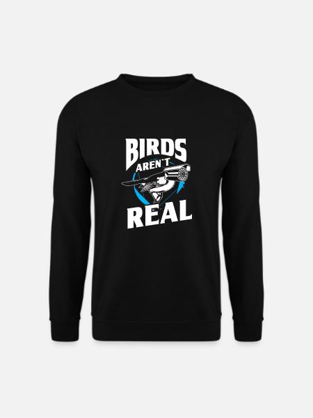 Birds aren't real birdwatching - Unisex Sweatshirt - black