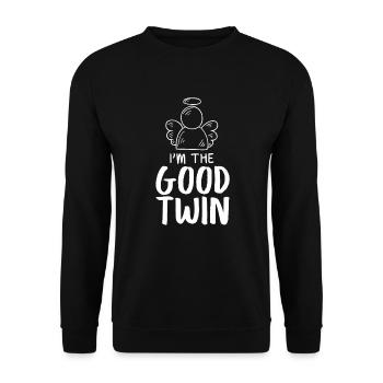 I'm the good twin good good twin siblings - Unisex Sweatshirt - black - Front - Alina (178cm) & Michal (187cm)