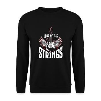 Lord of the strings Guitarist eGitarre Guitar Play - Unisex Sweatshirt - black - Front - Alina (178cm) & Michal (187cm)
