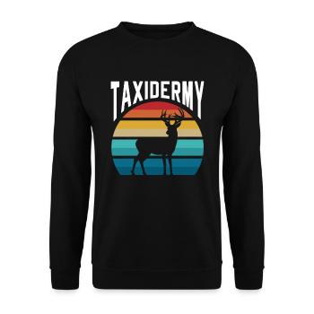Taxidermisti Taxidermy Präparator cadeau Jäher - Sweat-shirt Unisexe - noir - Devant - Alina (178cm) & Michal (187cm)