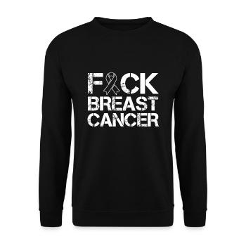 Fuck cancer du sein cancer du sein cancer du ruban rose - Sweat-shirt Unisexe - noir - Devant - Alina (178cm) & Michal (187cm)
