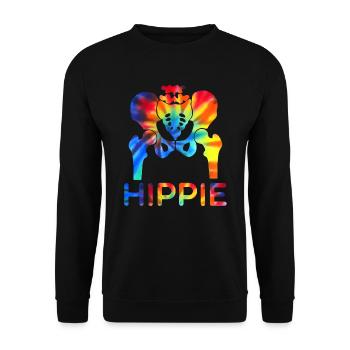 Opération de grand-mère d'articulation de hanche de hanche artificielle de hipster - Sweat-shirt Unisexe - noir - Devant - Alina (178cm) & Michal (187cm)