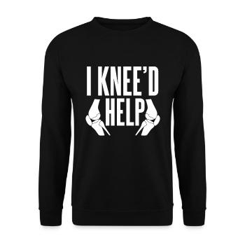 J'aiderais le genou à la chirurgie du genou - Sweat-shirt Unisexe - noir - Devant - Alina (178cm) & Michal (187cm)