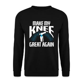 Rendre mon genou génial à nouveau - Sweat-shirt Unisexe - noir - Devant - Alina (178cm) & Michal (187cm)