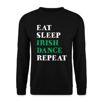 Eat Sleep Irish Dance Répéter Dancing Dancers Ireland - Sweat-shirt Unisexe - noir - Devant - Alina (178cm) & Michal (187cm)