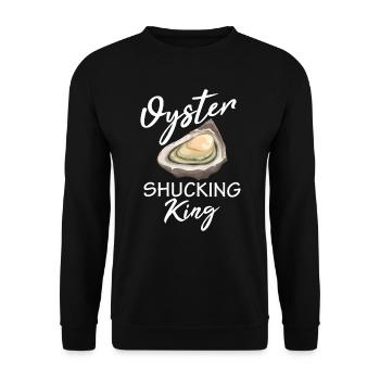 Oyster shucking king oyster oysters clam sea - Unisex Sweatshirt - black - Front - Alina (178cm) & Michal (187cm)