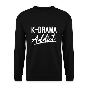 K-Drama Addict KDrama South Korea Korean Asian - Unisex Sweatshirt - black - Front - Alina (178cm) & Michal (187cm)