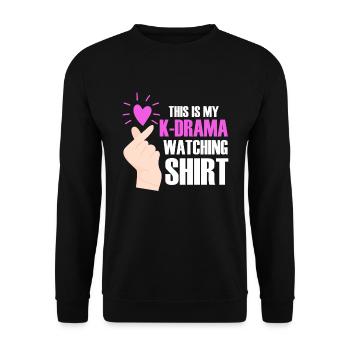 K-Drama Addict KDrama South Korea Korean Asian - Unisex Sweatshirt - black - Front - Alina (178cm) & Michal (187cm)