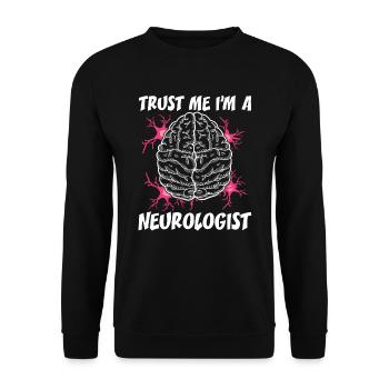 Neurology neurology brain science neuro - Unisex Sweatshirt - black - Front - Alina (178cm) & Michal (187cm)