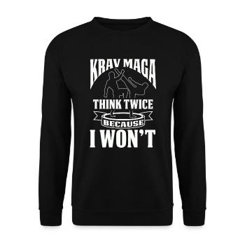 Krava Maga Kämpfer Kämpferin Selbstverteidigung - Unisex Pullover - Schwarz - Vorne - Alina (178cm) & Michal (187cm)