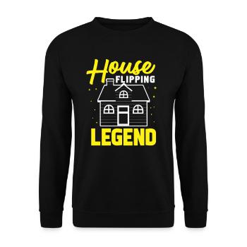 House Flipping Renovate Houses Flipper Flip - Unisex Sweatshirt - black - Front - Alina (178cm) & Michal (187cm)