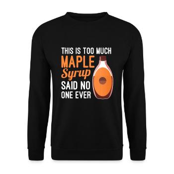 Sirop d'érable Canada Sirop Sirop d'érable Canada - Sweat-shirt Unisexe - noir - Devant - Alina (178cm) & Michal (187cm)