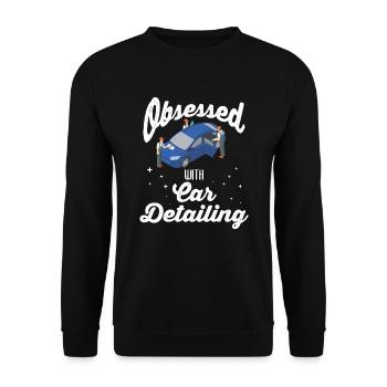 Car detailing King Polishing Polish Car wash - Unisex Sweatshirt - black - Front - Alina (178cm) & Michal (187cm)