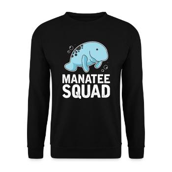 Manatee Squad chubby mermaids Seekuh Seekühe - Unisex Pullover - Schwarz - Vorne - Alina (178cm) & Michal (187cm)