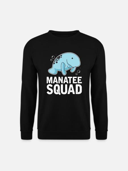 Manatee Squad chubby mermaids Seekuh Seekühe - Unisex Pullover - Schwarz