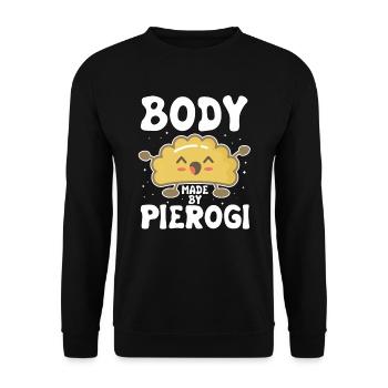 Pirogge Pierogi Polish Food Poland Dumplings - Unisex Sweatshirt - black - Front - Alina (178cm) & Michal (187cm)